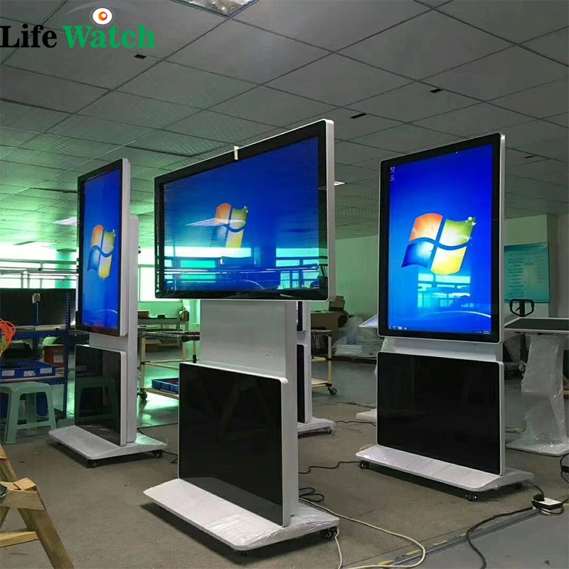 55 Inch Touch Screen Rotating LCD Totem Digital Signage Display