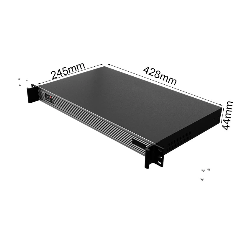 Custom 19 Inch 1u Rack Mount Server Chassis Sheet Metal Enclosure