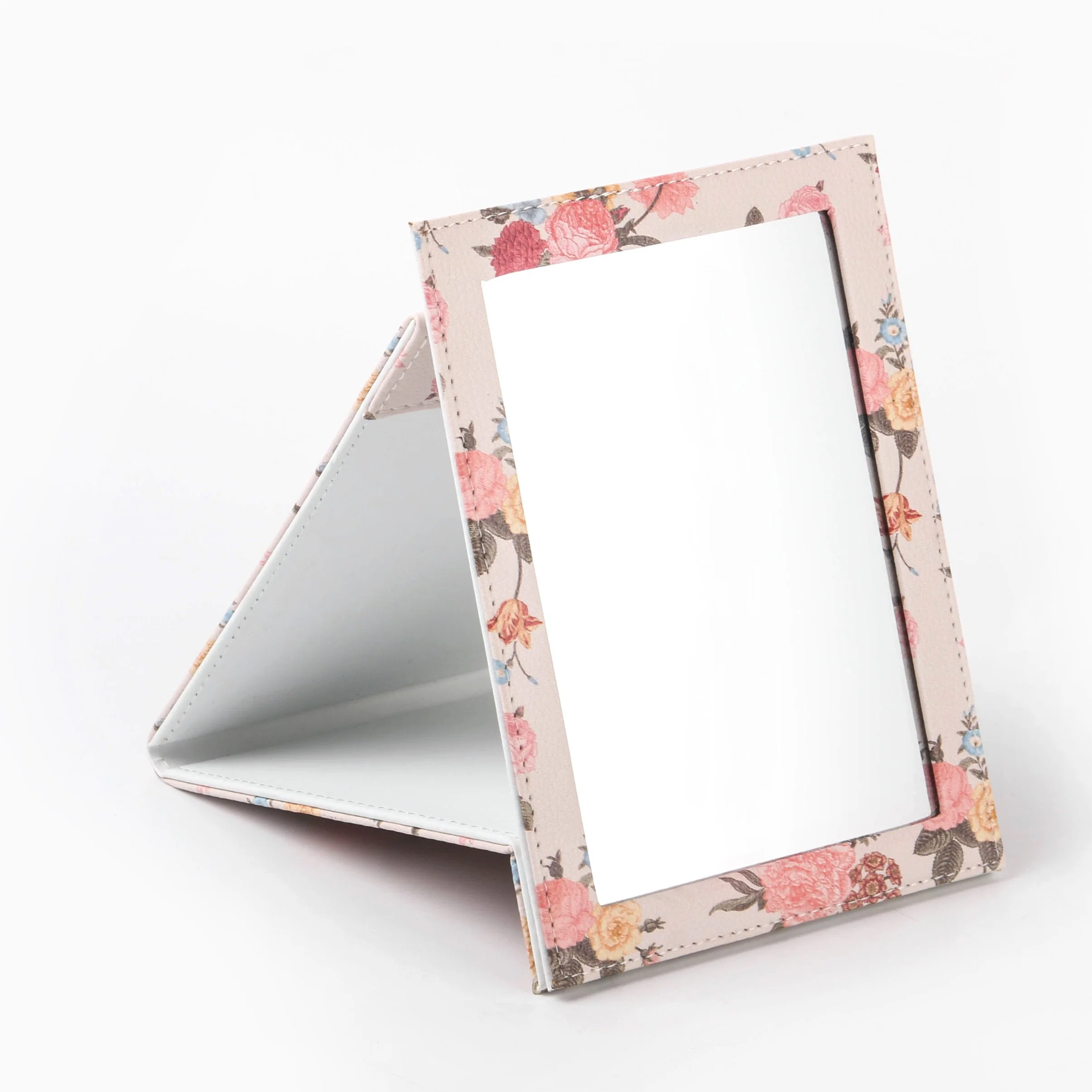 Wholesale/Supplier New Material Vanity Table Stand Custom Leather Small Make up Mirror