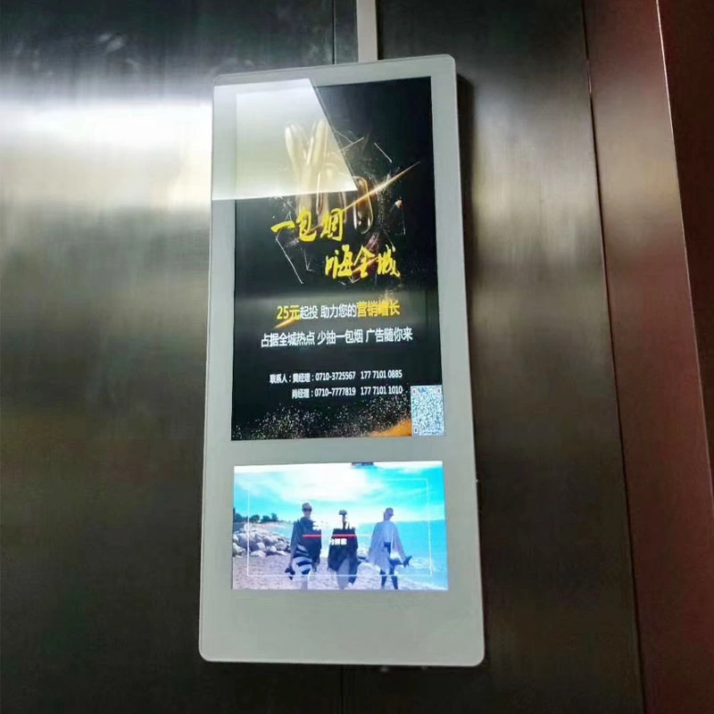 Advertising Scrolling LCD Display Screen for Wall Mount Elevator Video Player