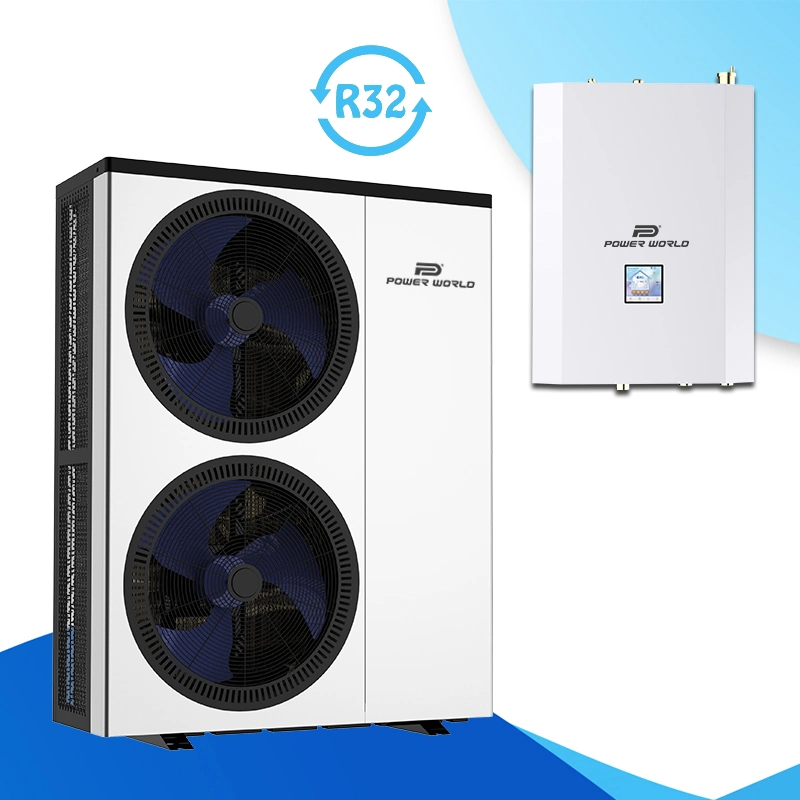 Nuevo diseño R32 WiFi controlador Full Inverter Evi bomba de calor 14kW bomba de calor DE AIRE acondicionado de división giratoria doble