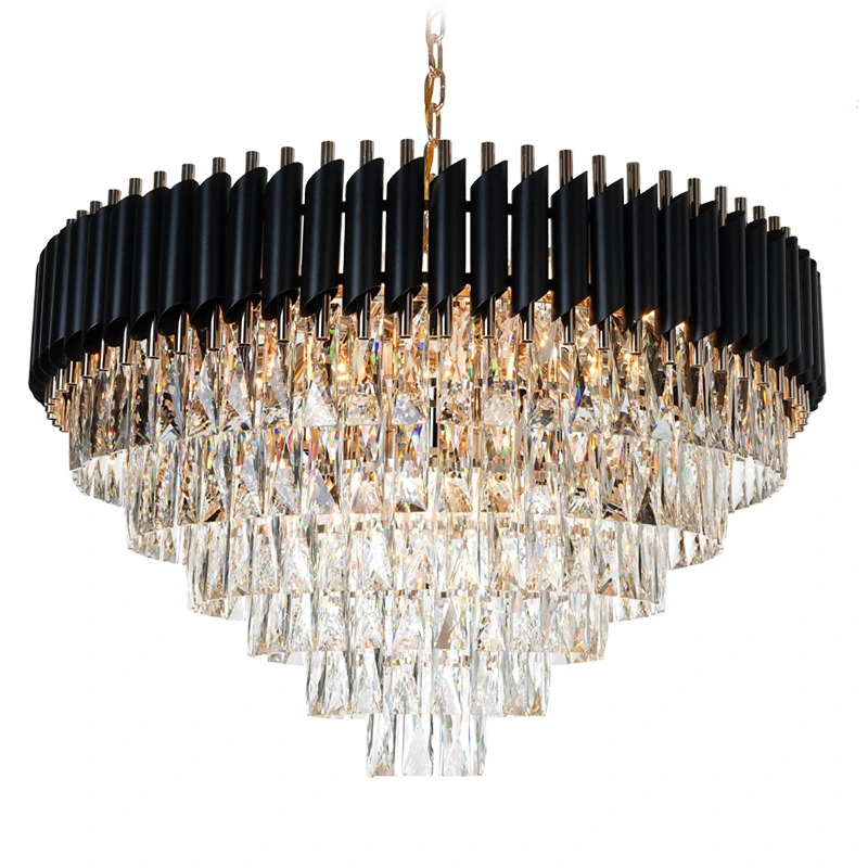 Moderna de lujo K9 cristal Chandelier luz colgante de cocina para Comedor