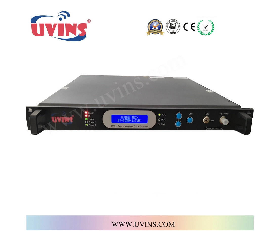 1550nm Optical Transmitter External-Modulated Jdsu 2X7dBm/2*11dBm 870MHz/ 1GHz