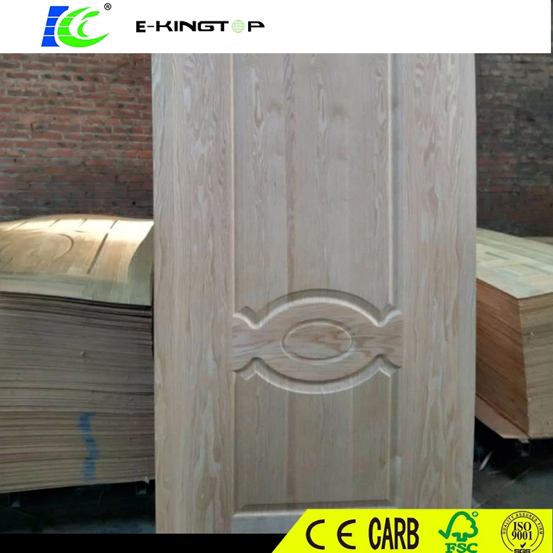 Factory Price Melamine or Veneer Moulded HDF Door Skin with 3.0-4.0mm