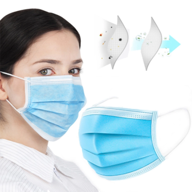 Safety Non-Woven Medical Surgical Protective Disposable 3ply Face Mask