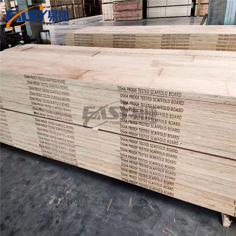 Fácil andamios Osha BS2482 Placas de andamios tablones de madera LVL Junta viga de madera