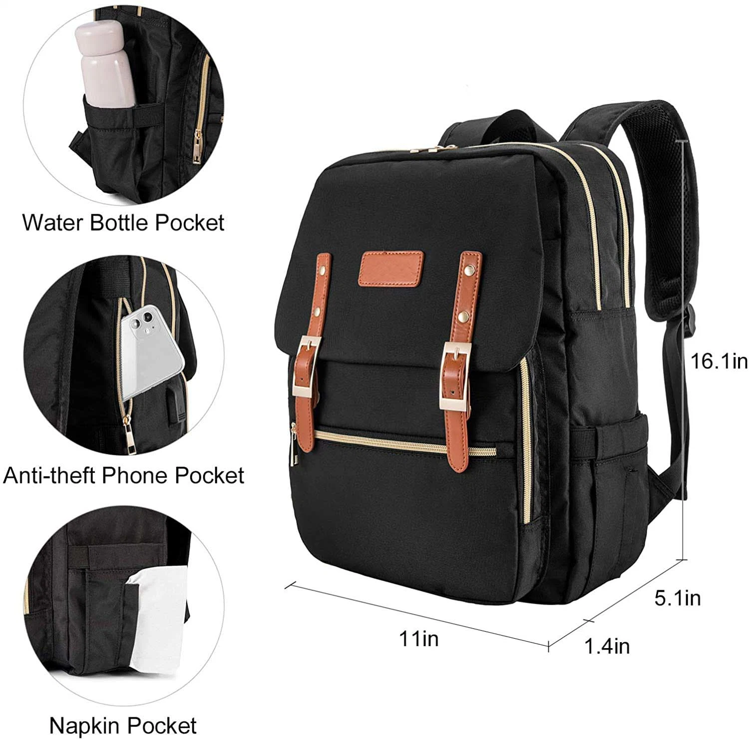 15.6 Inch Laptop Teacher Backpack Computer Bag