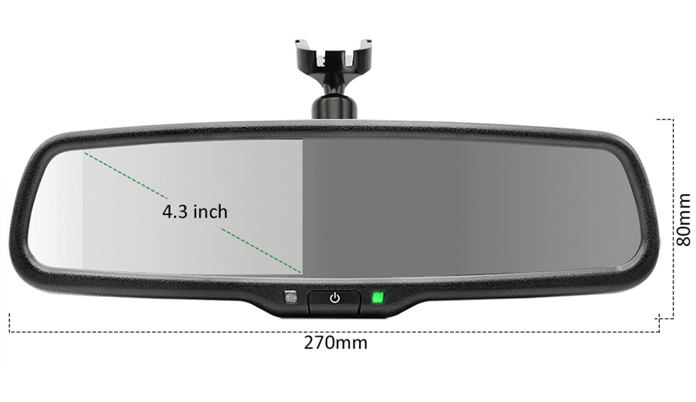 Monitor LCD TFT de 4,3 pulgadas con espejo retrovisor Monitor de soporte de montaje original
