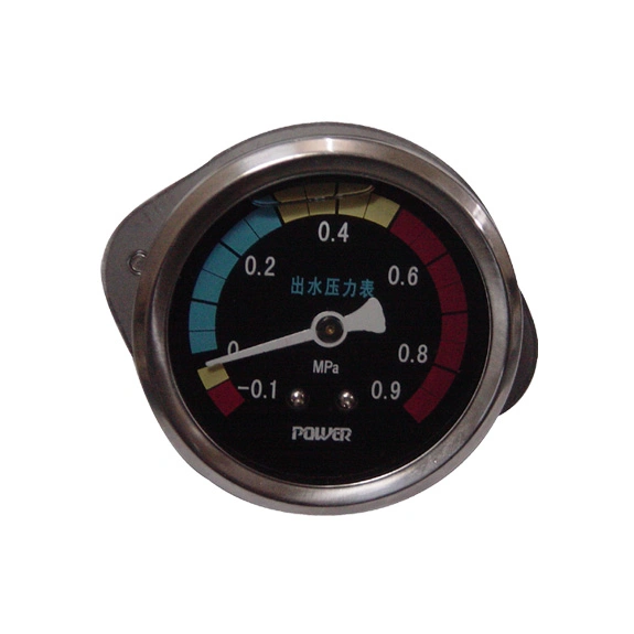 63mm Stainless Steel Liquid Filled Pressure Gauge Front with Butterfly Clamp