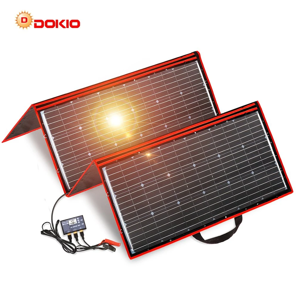 320W 18V Flexible Foldable Solar Panel Kit Come with 12V 10A Charge Controller