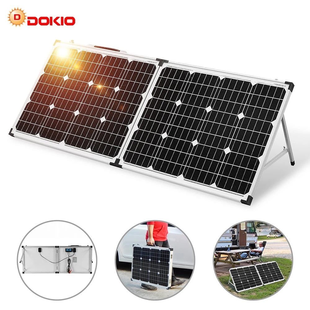 DOKIO 80W (2PCS X 40W) Panel solar plegable China Pannello Solare USB controlador batería solar