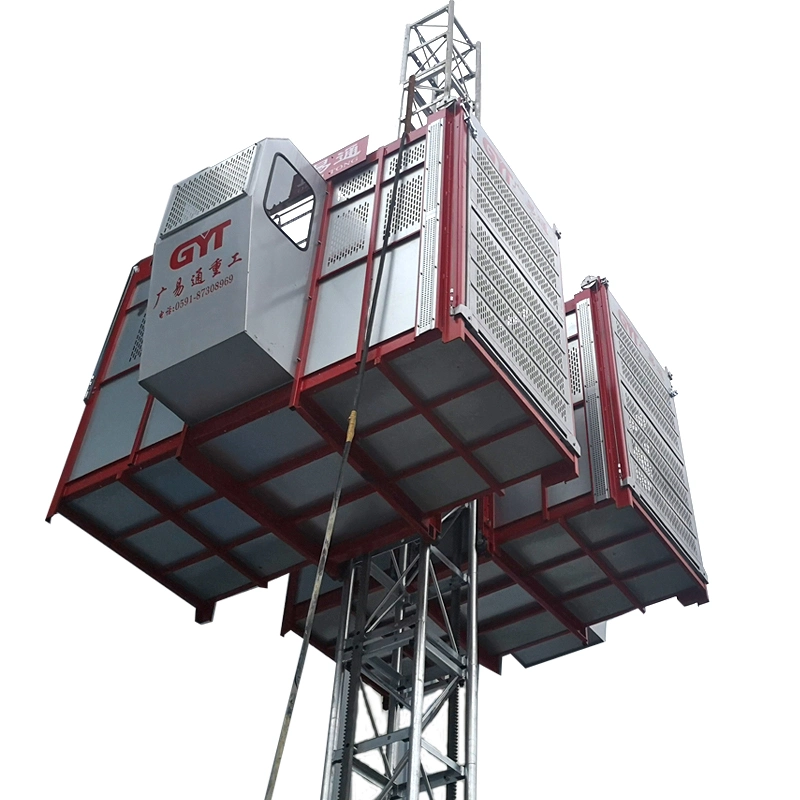 CE Approved Single/Double Cage Construction Machinery Passenger/Goods Lift