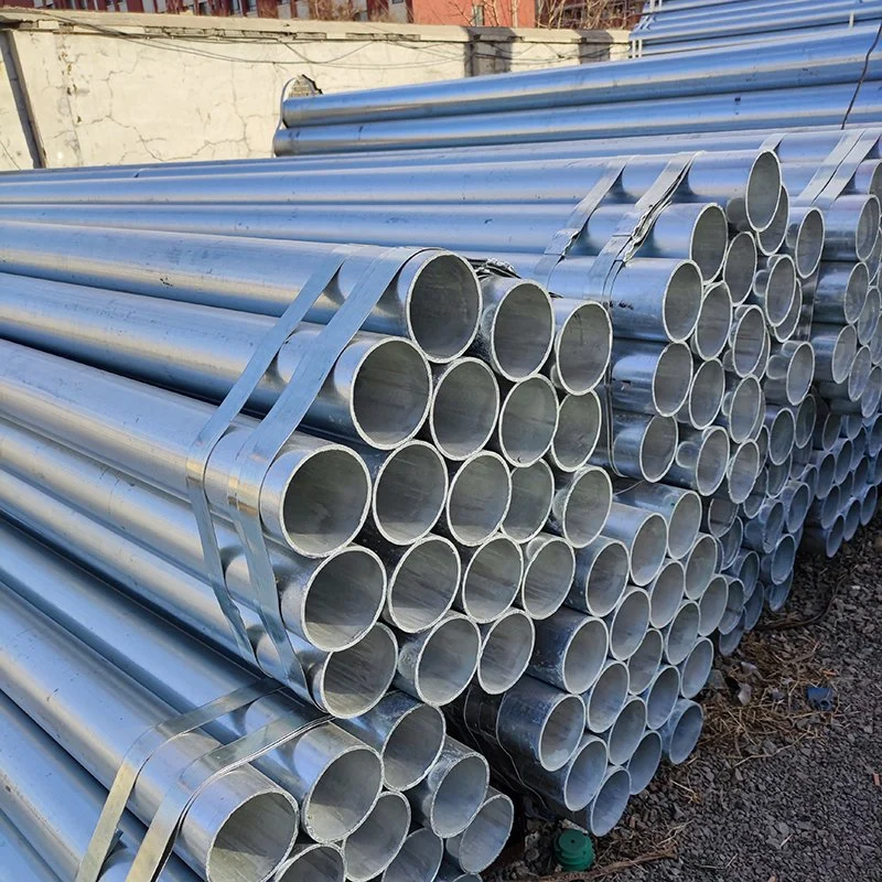 Tubo de andaime DN40 de 1.5 polegadas preço do tubo de aço pré-galvanizado Tubo de tubo soldado redondo galvanizado de 48,3 mm