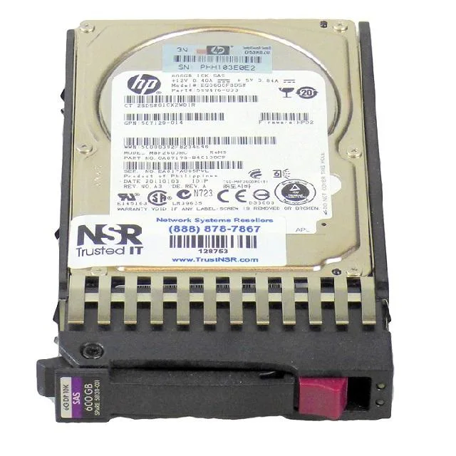 Original 600GB Hard Disk 581311-001 10K Sas HDD Hard Drive