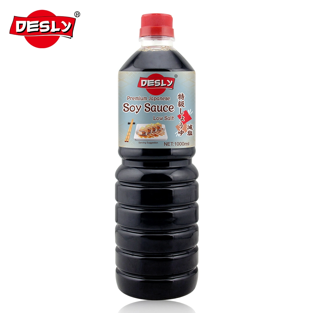 OEM Prix d'usine Premium Shoyu Vente en gros 500 ml bouteille plastique Sauce japonaise au soja à faible teneur en sel