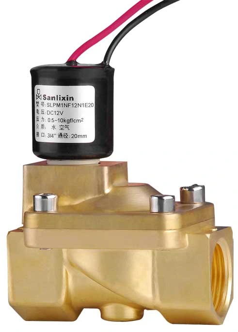 Air Water 2 Way Brass Pilot Solenoid Valve -- Magnetic Pulse