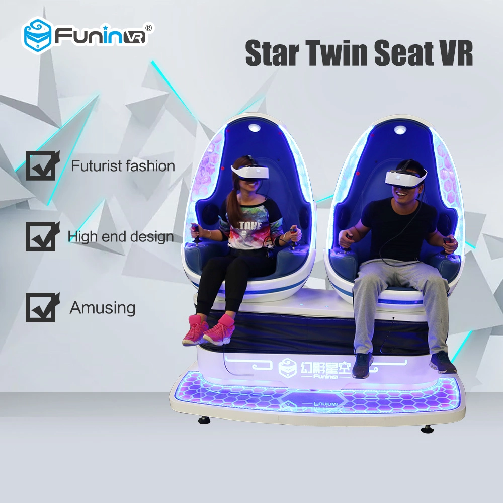 Dos asientos silla Huevo 9d Realidad Virtual Simulador de cine