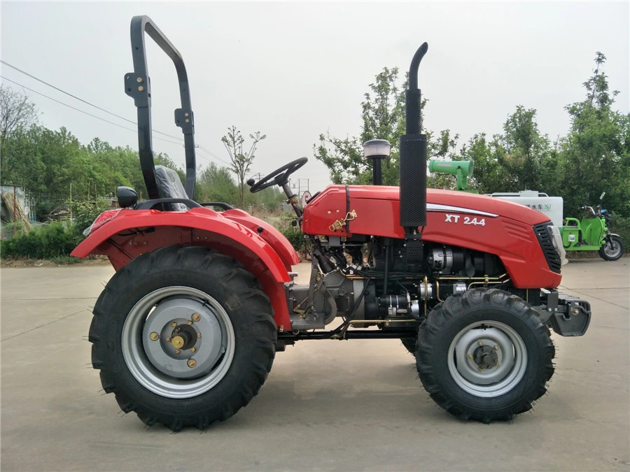 Hot Sale 25HP 3 Cylinder 4WD Wheeled Mini Tractor with Roll Bar