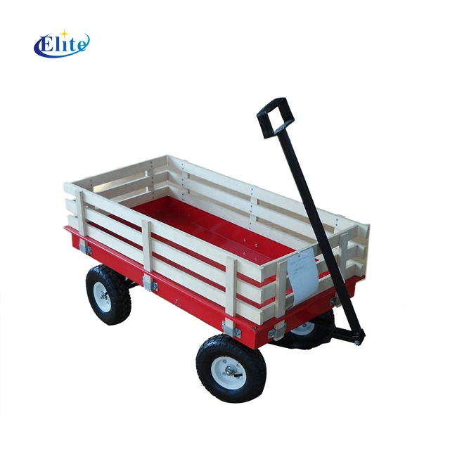 Heavy Duty Beach Wagon Steel Mesh Garden Tool Cart with 4 Wheels