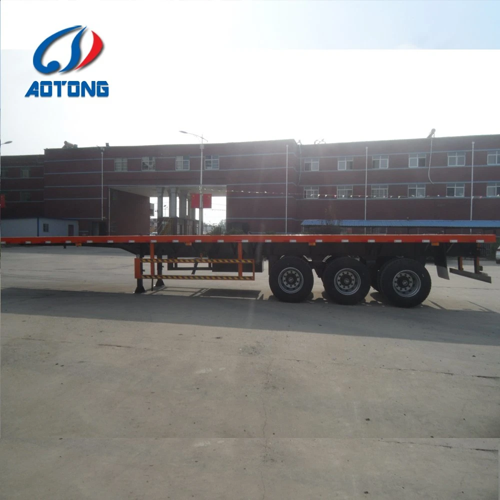 3 Axles Platform Semi Trailer with Air Suspension