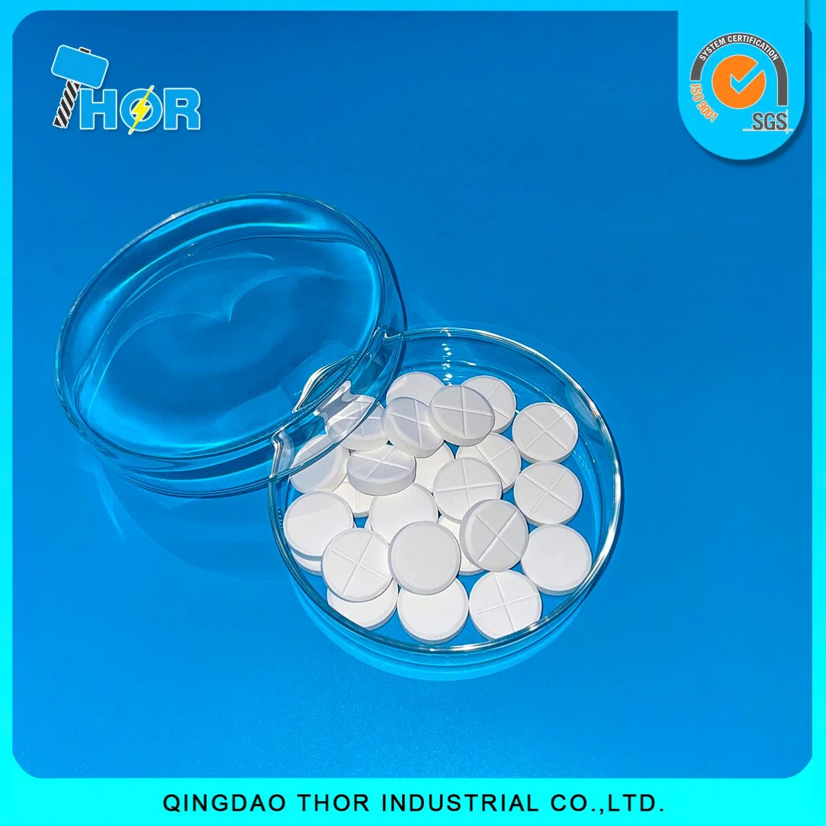 Chlorine SDIC Tablet 60% Sodium Dichloroisocyanurate Water Treatment Chemicals Swimming Pool