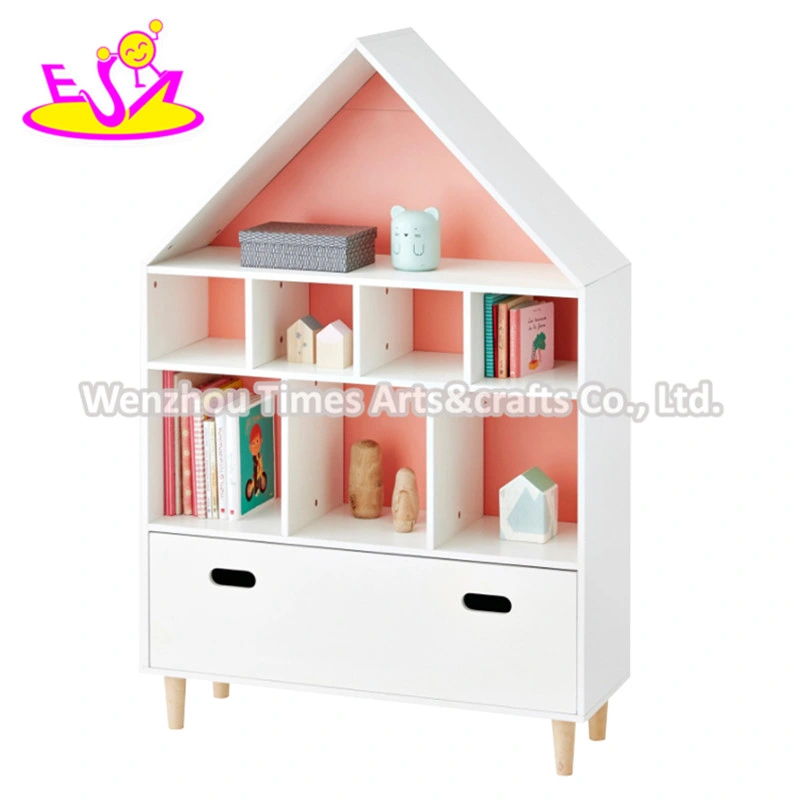 2020 Hot Sale Children Wooden Toy Organizer with Bookshelf W08c294