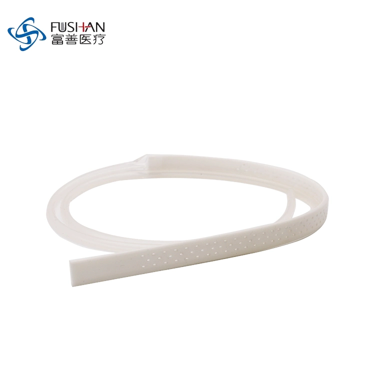 Fushan Medical Factory Pure Silicone Flat Perforated Drain 7mm/10mm/13mm OEM CE ISO