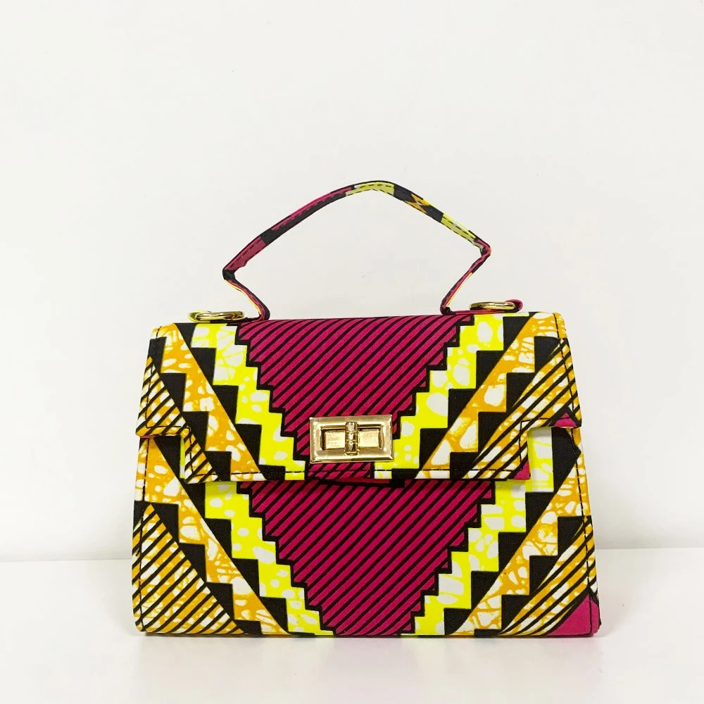 Manufacturer OEM Cross Shoulder Designer Crossbody African Print Lady Bag Fashion African Women Bag