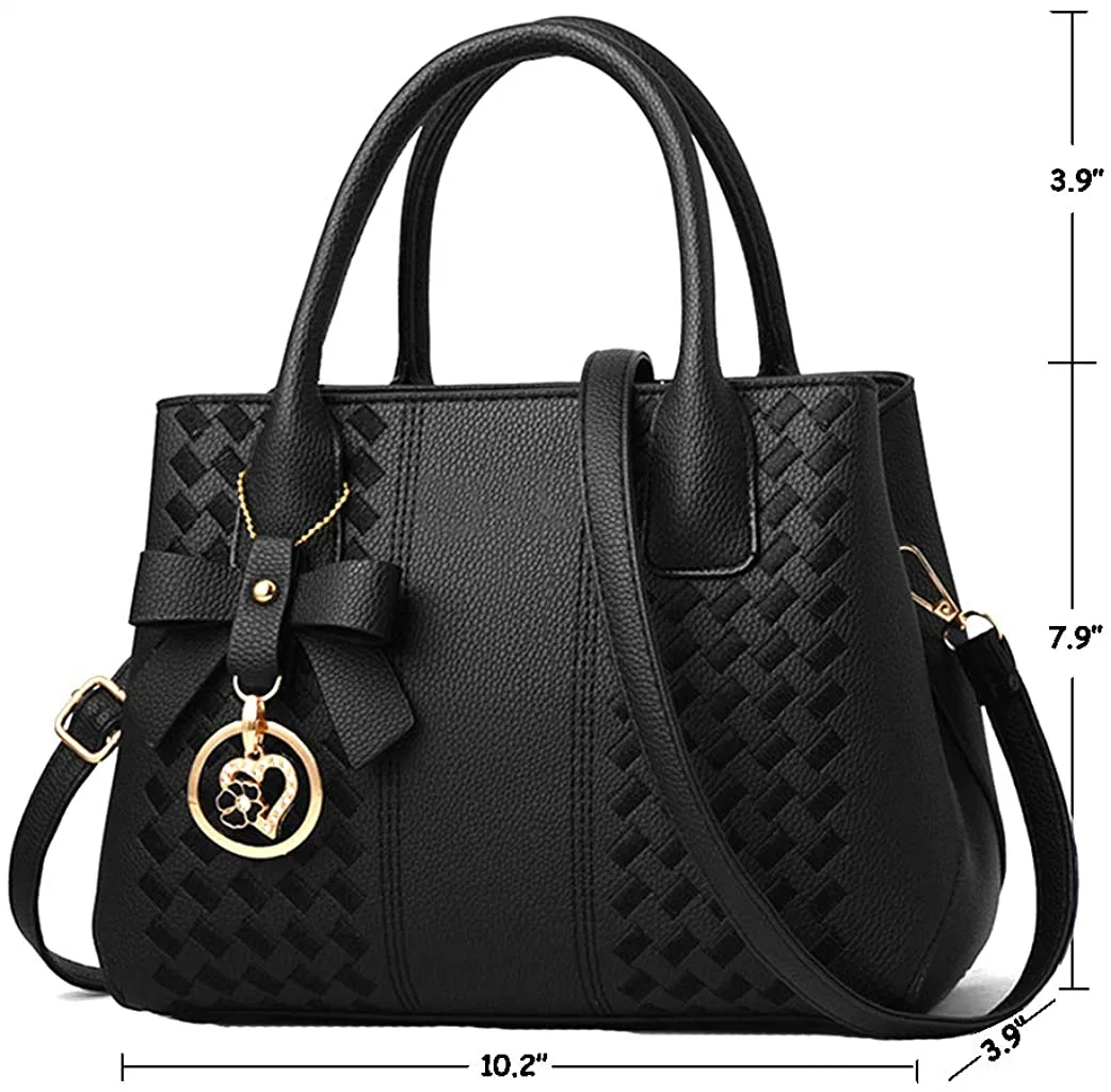 Purses and Handbags for Women Fashion Ladies PU Leather Top Handle Satchel Shoulder Tote Bags