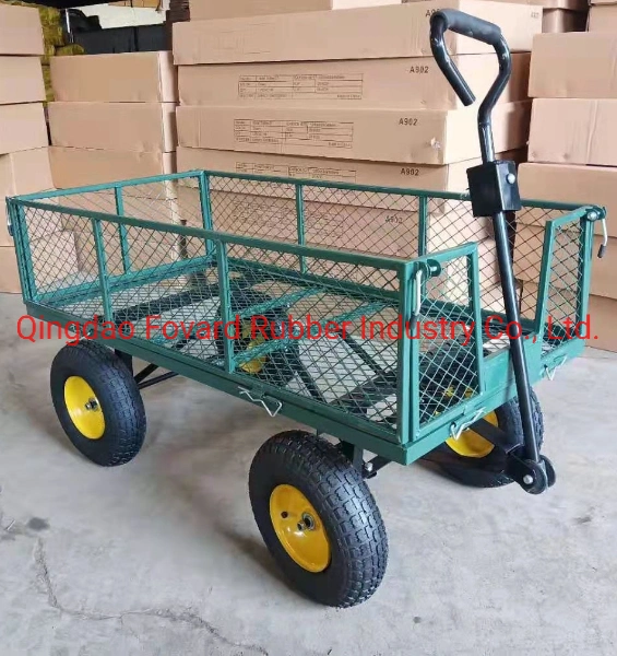 Factory Price Heavy Duty Steel Tool Cart Used for Garden with Four 10*3.50-4 Pneumatic Wheels Tc1840