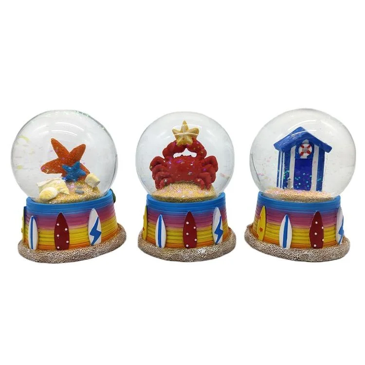 Résine voiture forme boule à neige personnalisé souvenir Polyrésine eau Globe