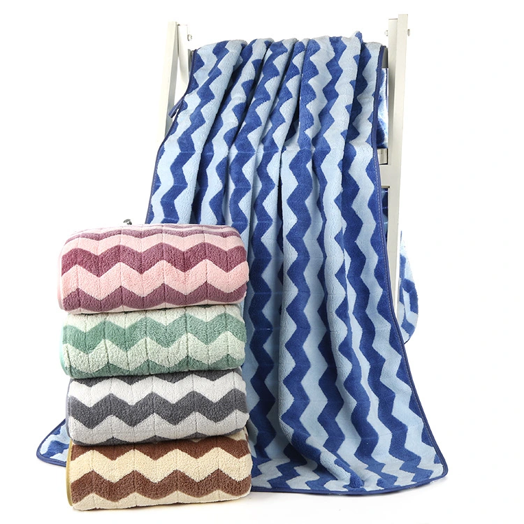 Ultra Absorbent Factory Popular Sand Free Striped Printing Bath Beach Towel Set