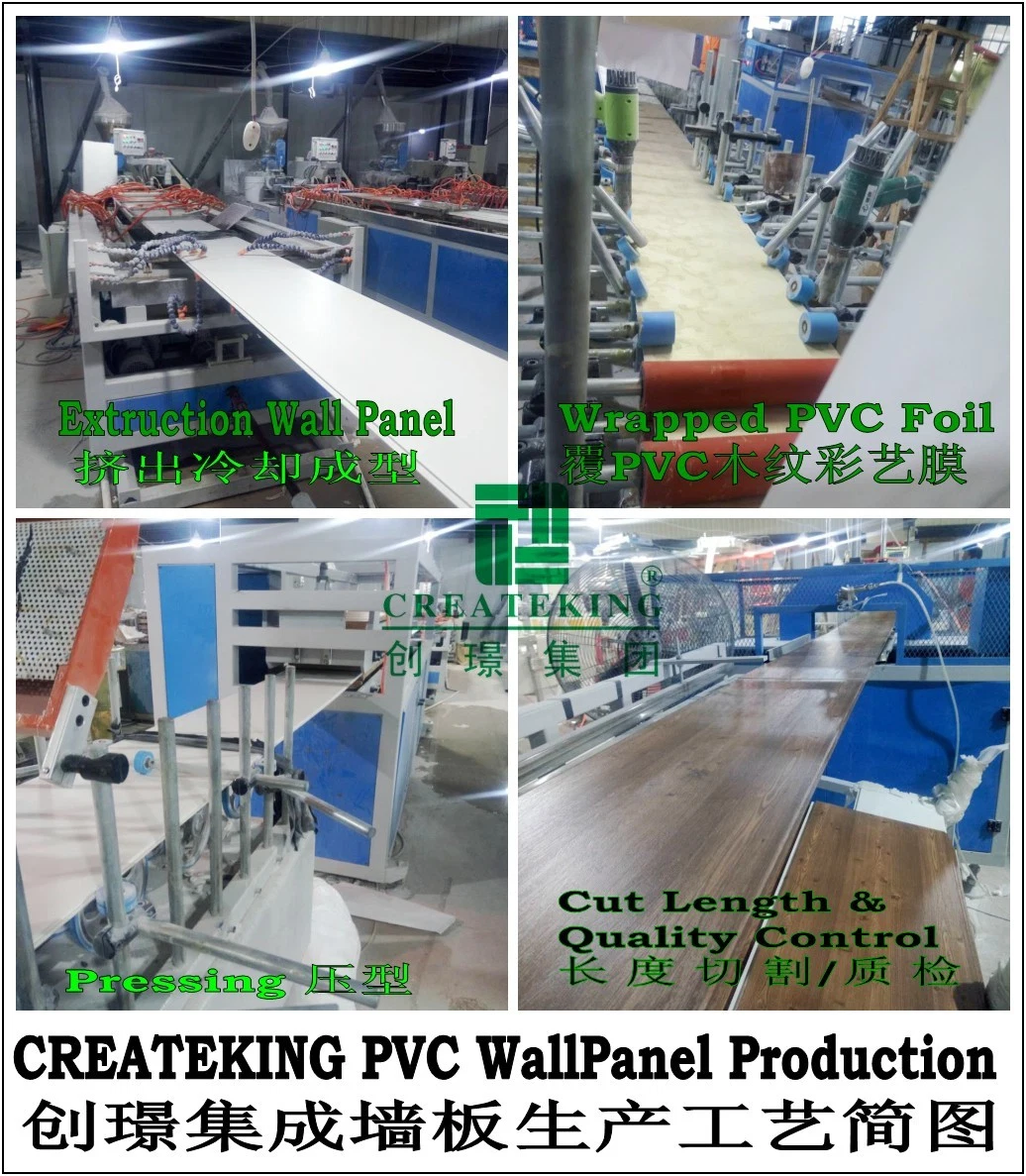 El medio ambiente de PVC de 300 mm de ancho de PVC Panel laminado Panel de pared techo