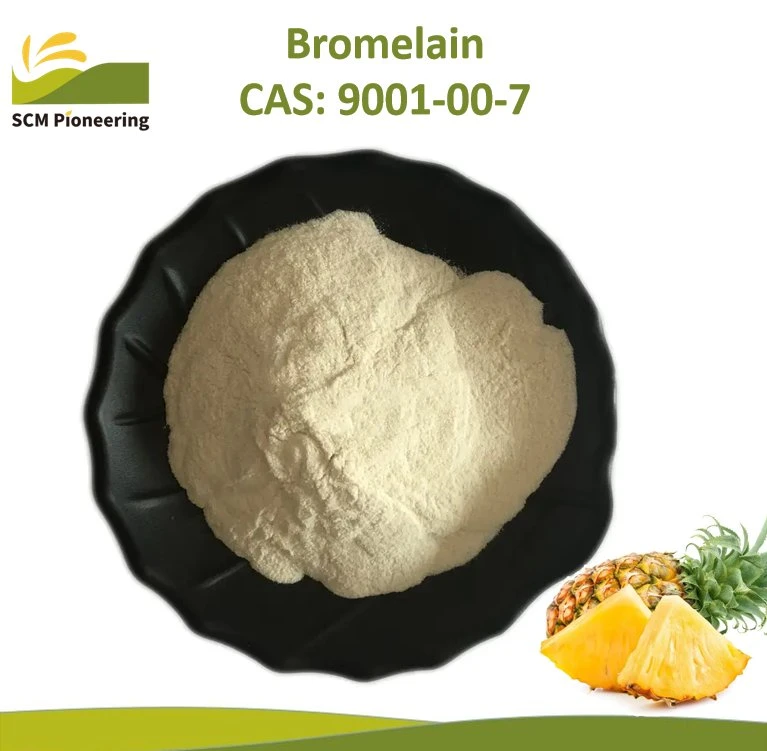 Natürliche Lebensmittelzusatzstoffe 1200gdu Ananas-Extrakt Bromelain-Pulver für Lebensmittel, Medizin und Gesundheitsprodukte CAS-Nr. 9001-00-7
