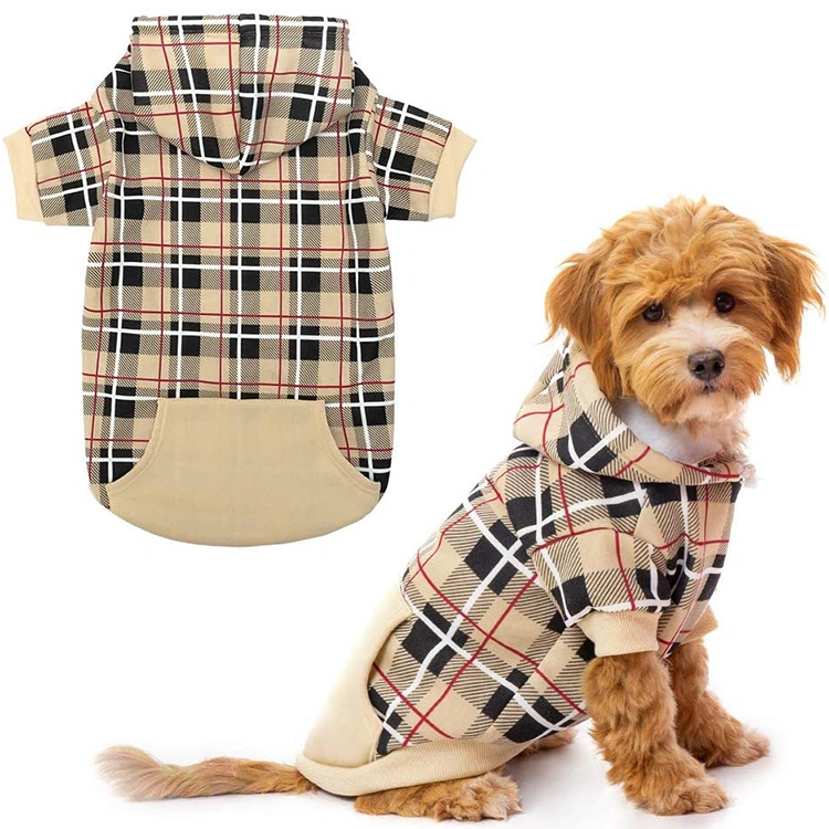 Wholesale/Supplier Plaid Printing Cotton Dog Clothes Shirt 2021 New Design