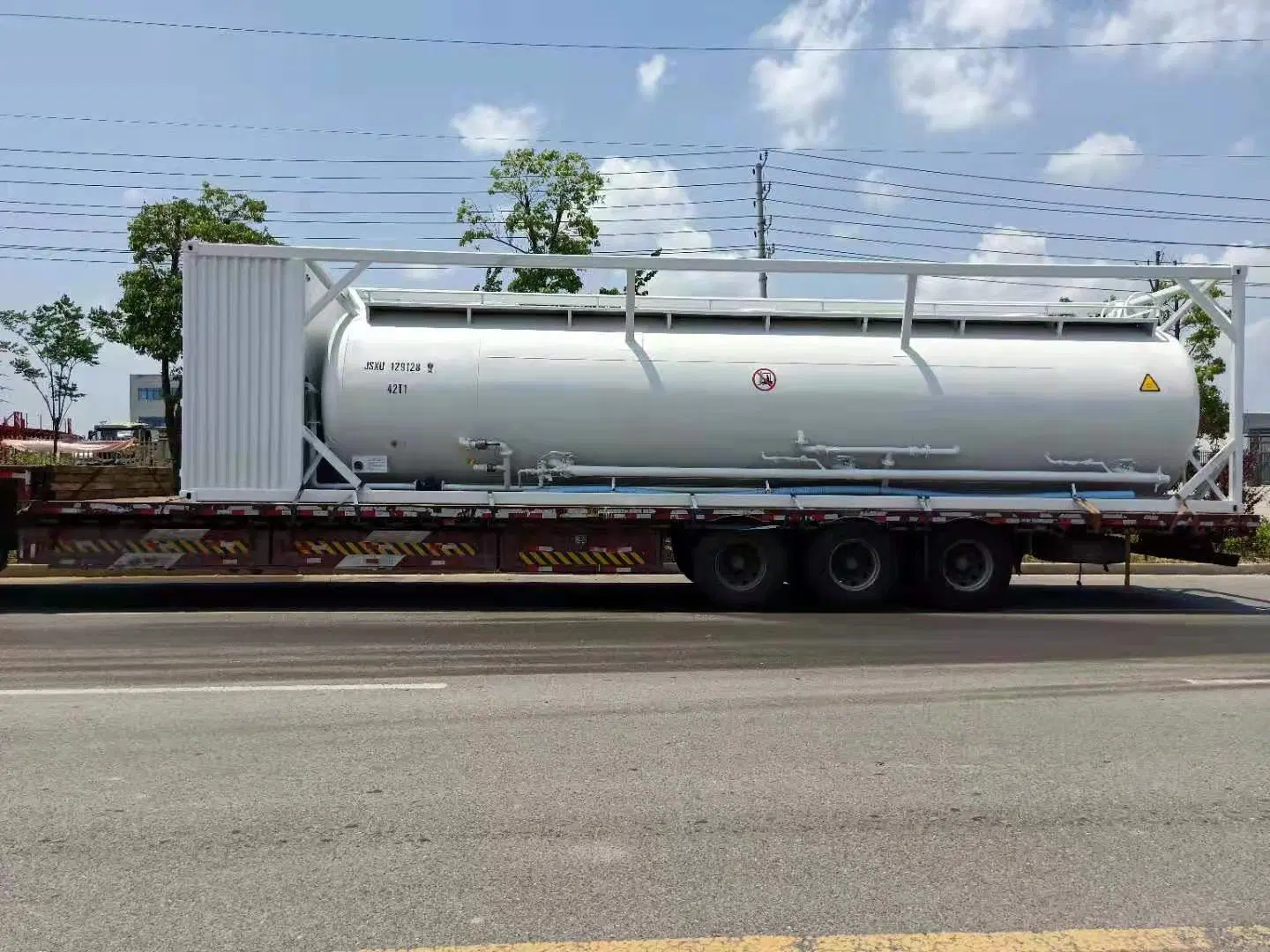 40FT 50cbm ISO Powder Tank Container Power Tanker Bulk Cement Container Tank