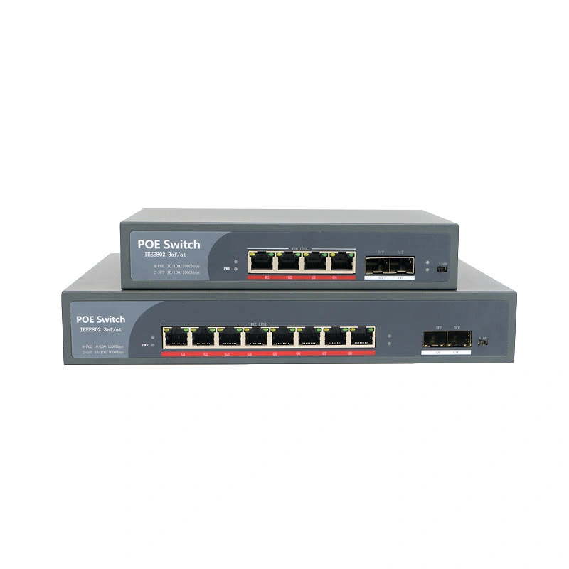 Haute puissance Poe Injector Gigabit Network Switch avec 4 8 10 16 24 ports Ethernet depuis l'usine d'origine depuis 2012.