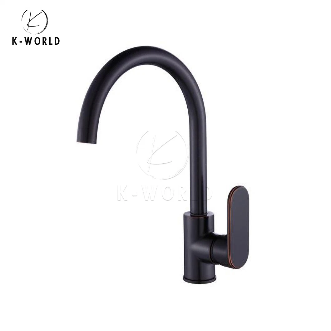 K-World Small Moon Series Chrome Kitchen Tap Faucet Factory Sample مطبخ أسود بسيط صنبور صيني مصمم بلون الصب الصيني صنبور