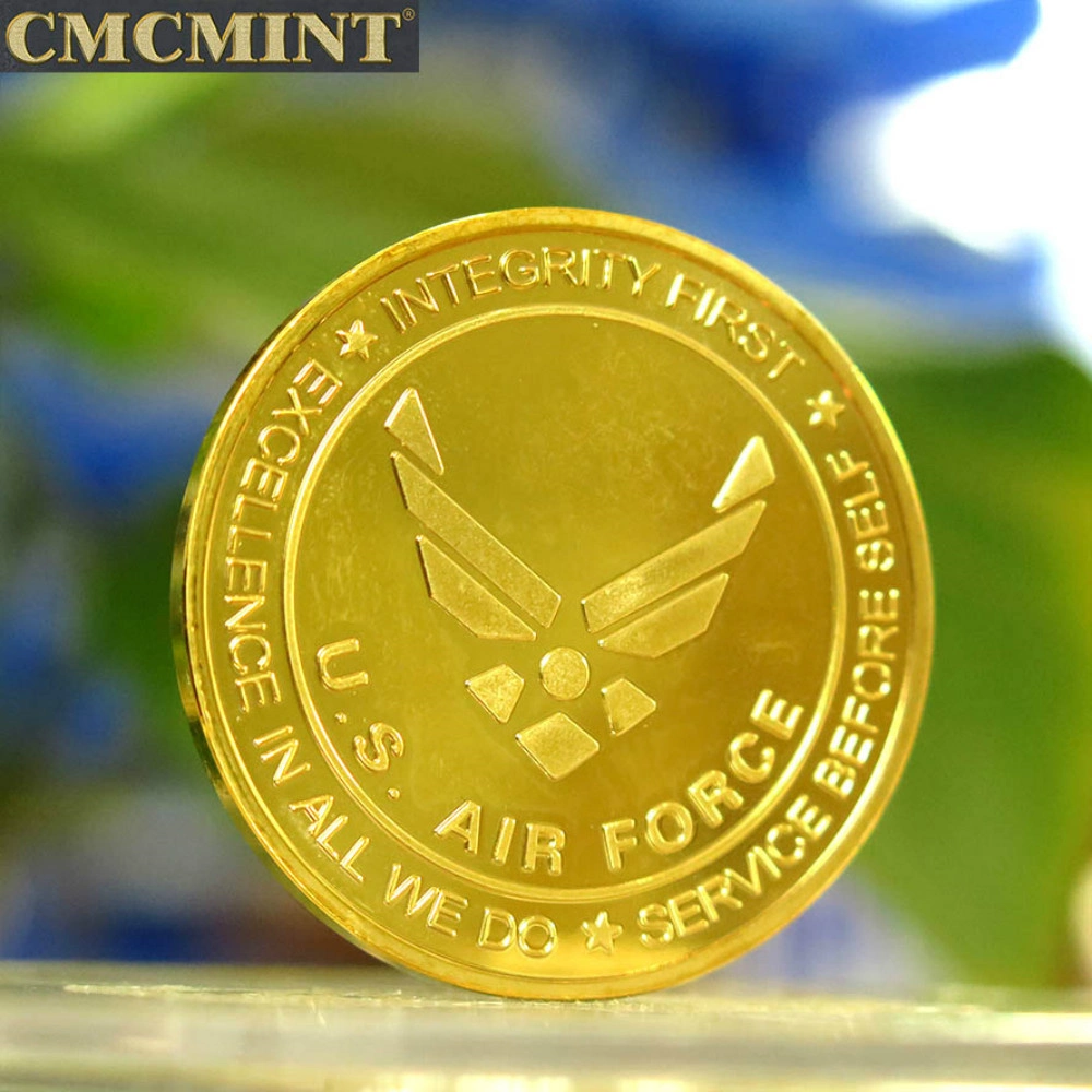 Venta caliente precios baratos Antigua Antigua Comprar Metal chapado en conmemorativo Eagle nos tungsteno puro 24K hecho personalizado de Monedas Las monedas de oro