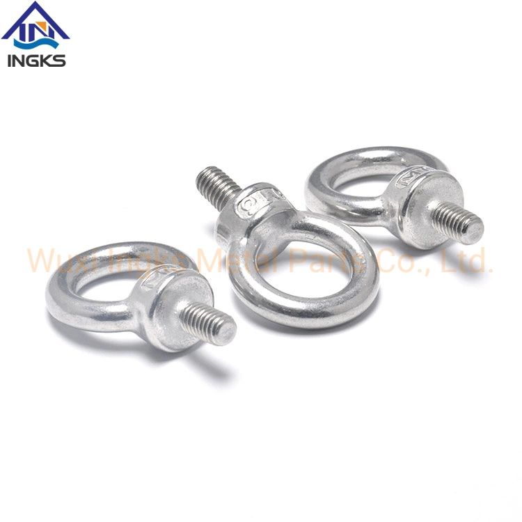 SS304 316 Stainless Steel DIN580 M8 M10 M12 Welded Eye Hook Lifting Eye Bolt