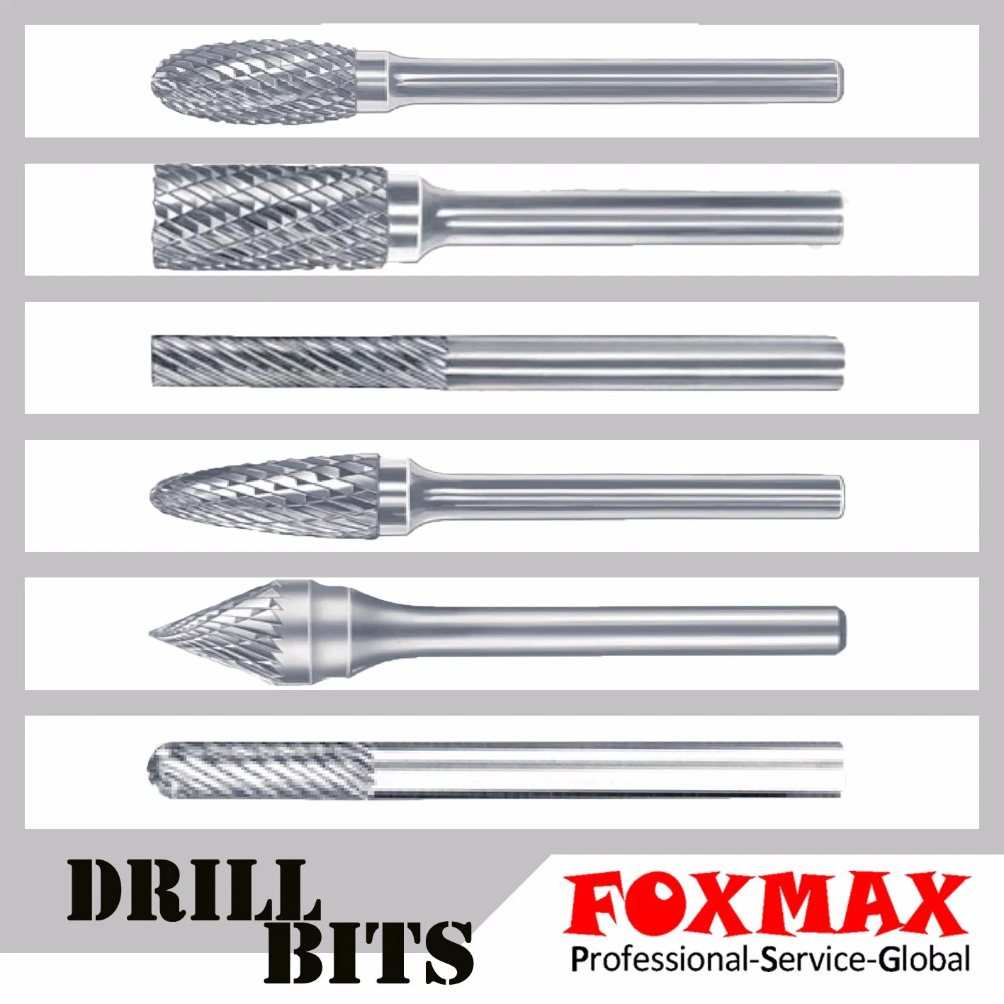 Tree Shape <Double, Single, Nonferrouus> Carbide Rotary Bur (FXD-54)