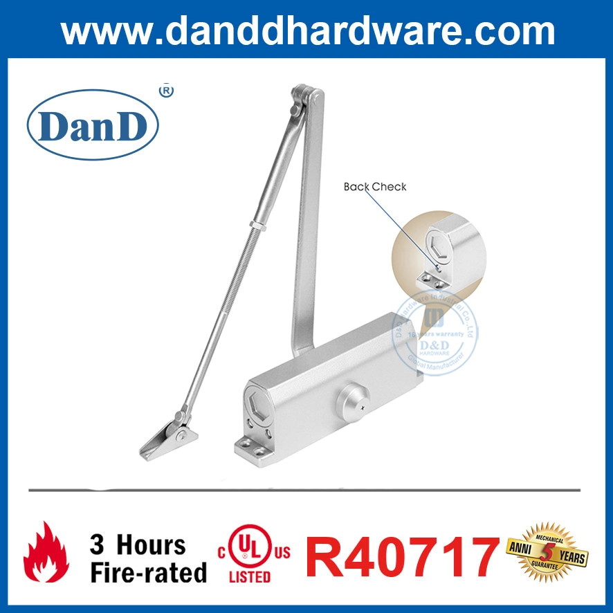 Office Building Heavy Duty Door Closer with UL Certification and Back Check