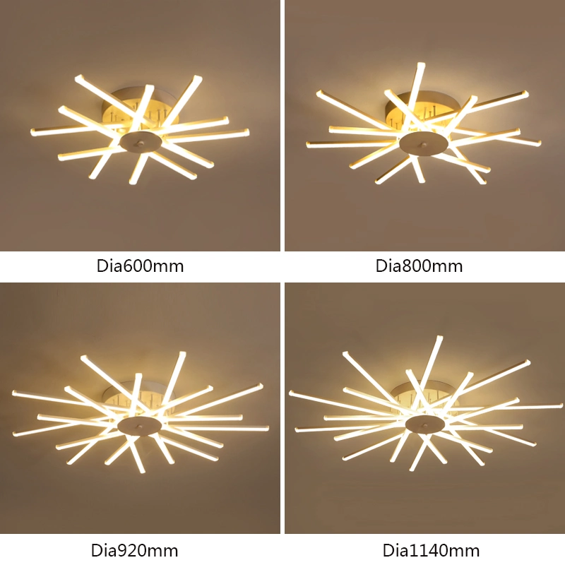 Nordic Dimming LED Chandelier Design Decoration for Living Dining Room Bedroom Home Lighting Dimming Chandelier