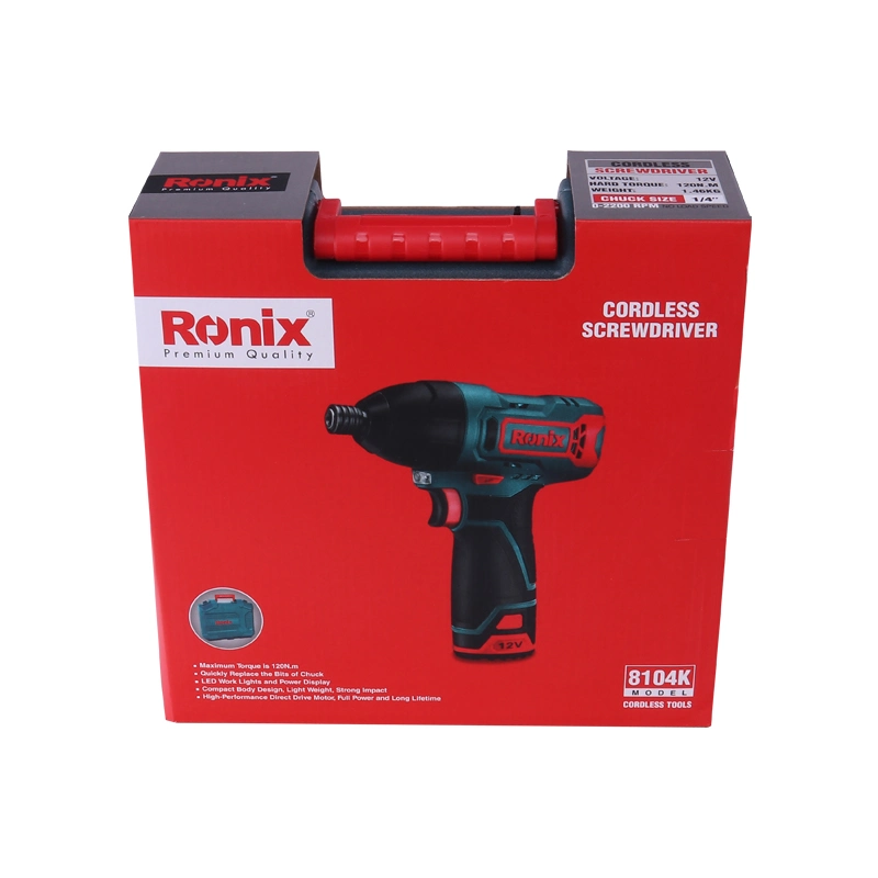 Ronix Model 8104K Cordless Impact Screwdriver Professional Power Tools