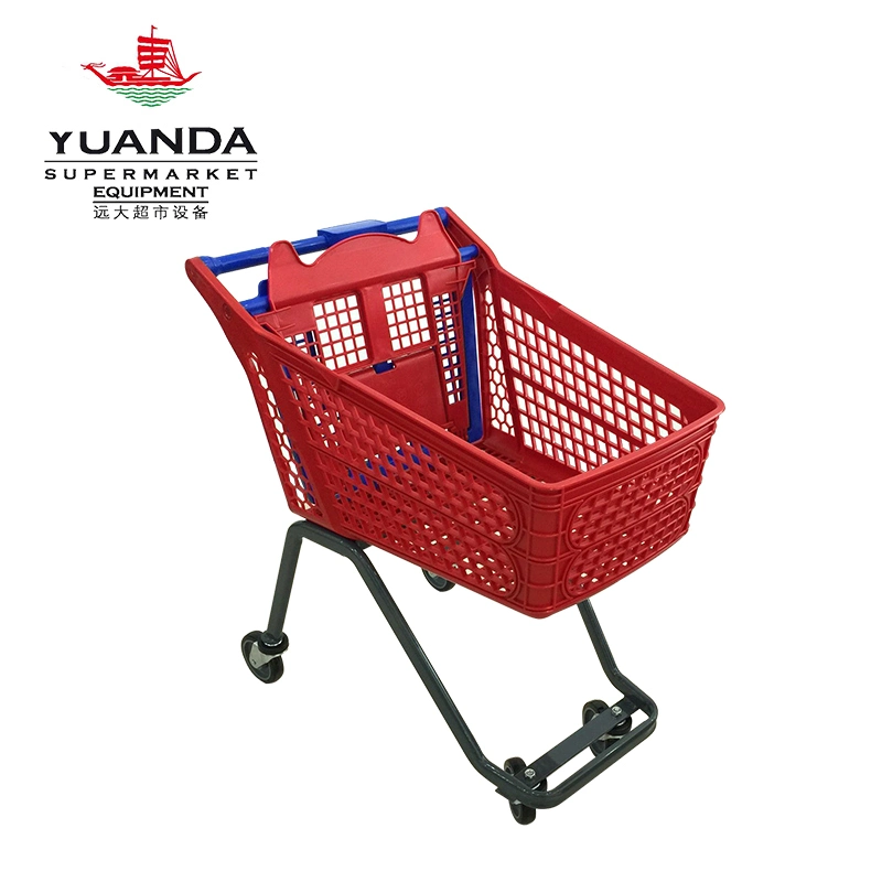 120/180/210L Supermarket Plastic Shopping Trolley with Promotion Price