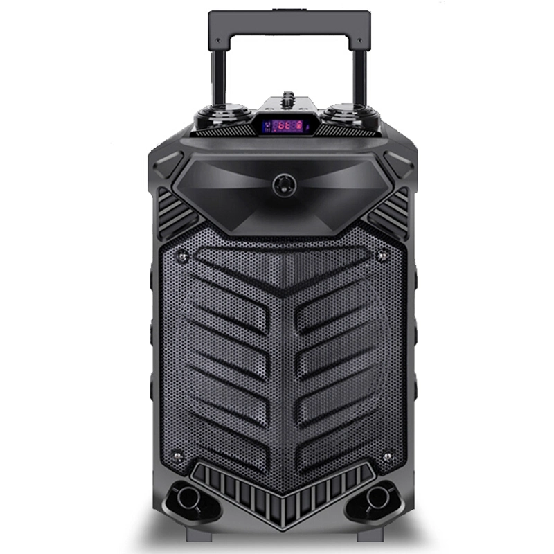 Rechargeable Trolley Wireless Bluetooth Speaker with USB SD Wireless Mic and Light