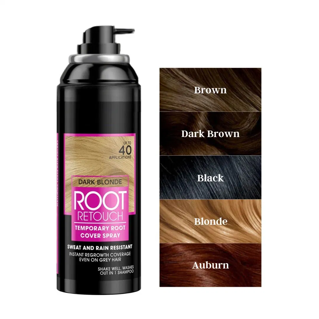 Hair Root Touch up Quick Drying Root Touch-up Formula Black Hair Color Spray