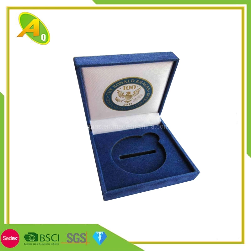 High quality/High cost performance  Custom Logo Coin Box Velvet Gift Lapel Pin Packaging Box for Promotional Gifts (06)