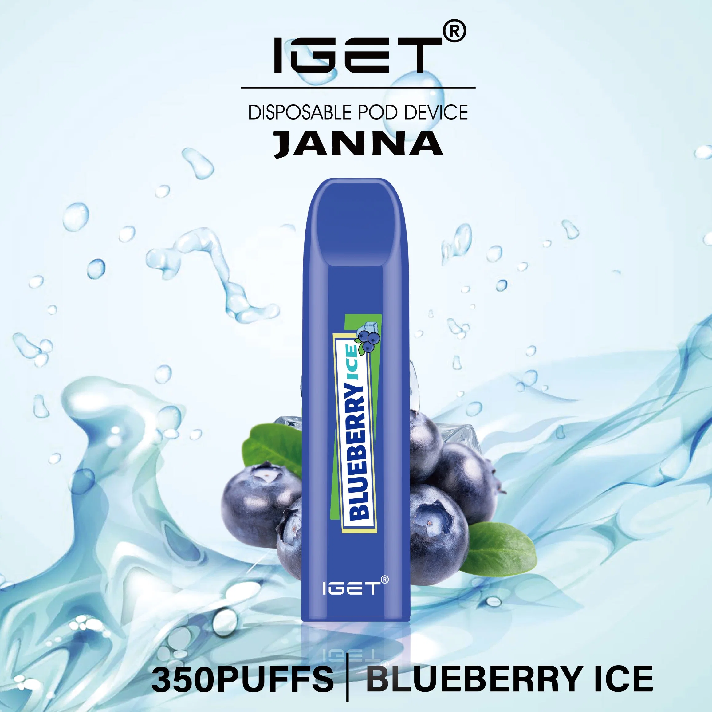 Vente en gros jetable Original Iget Vape Pen Iget Janna Mini 350puffs 5% E-cigarette