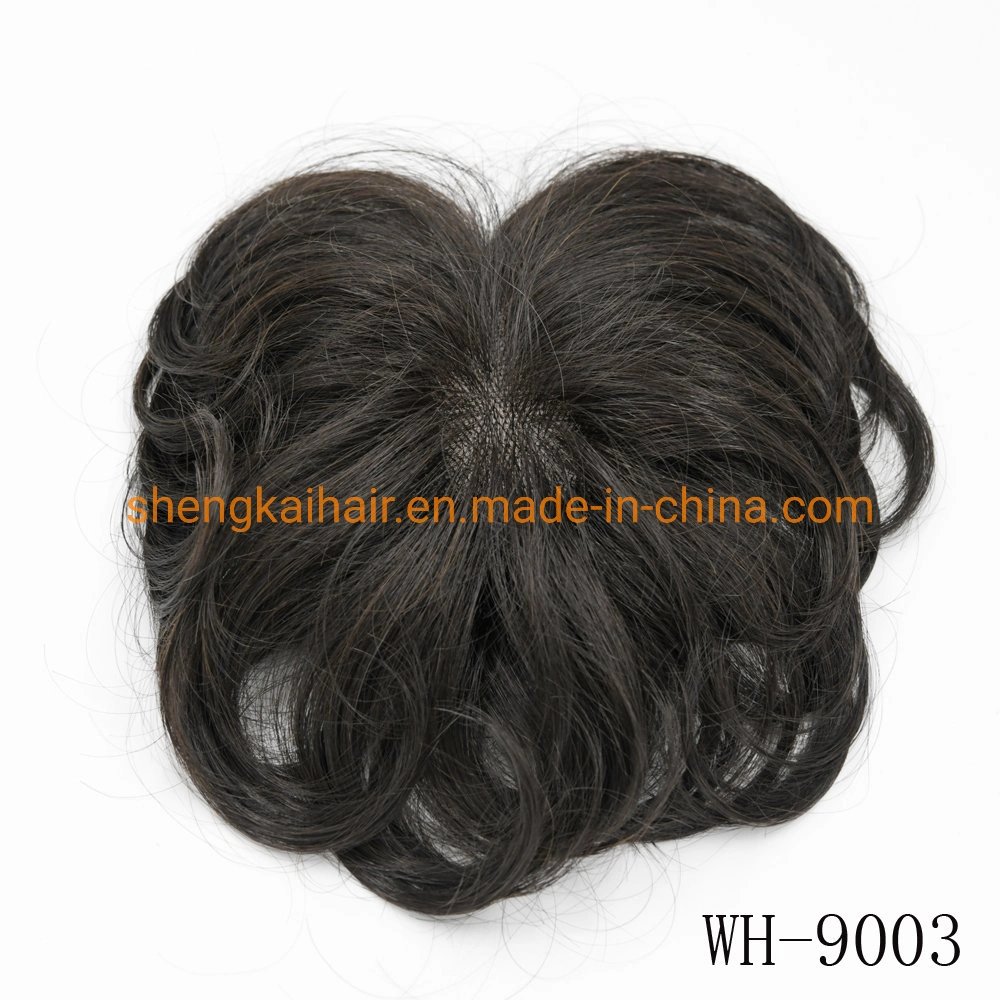 Wholesale/Supplier Premium Full Handtied Human Hair Synthetic Mix Hair Toppers Piece for Women